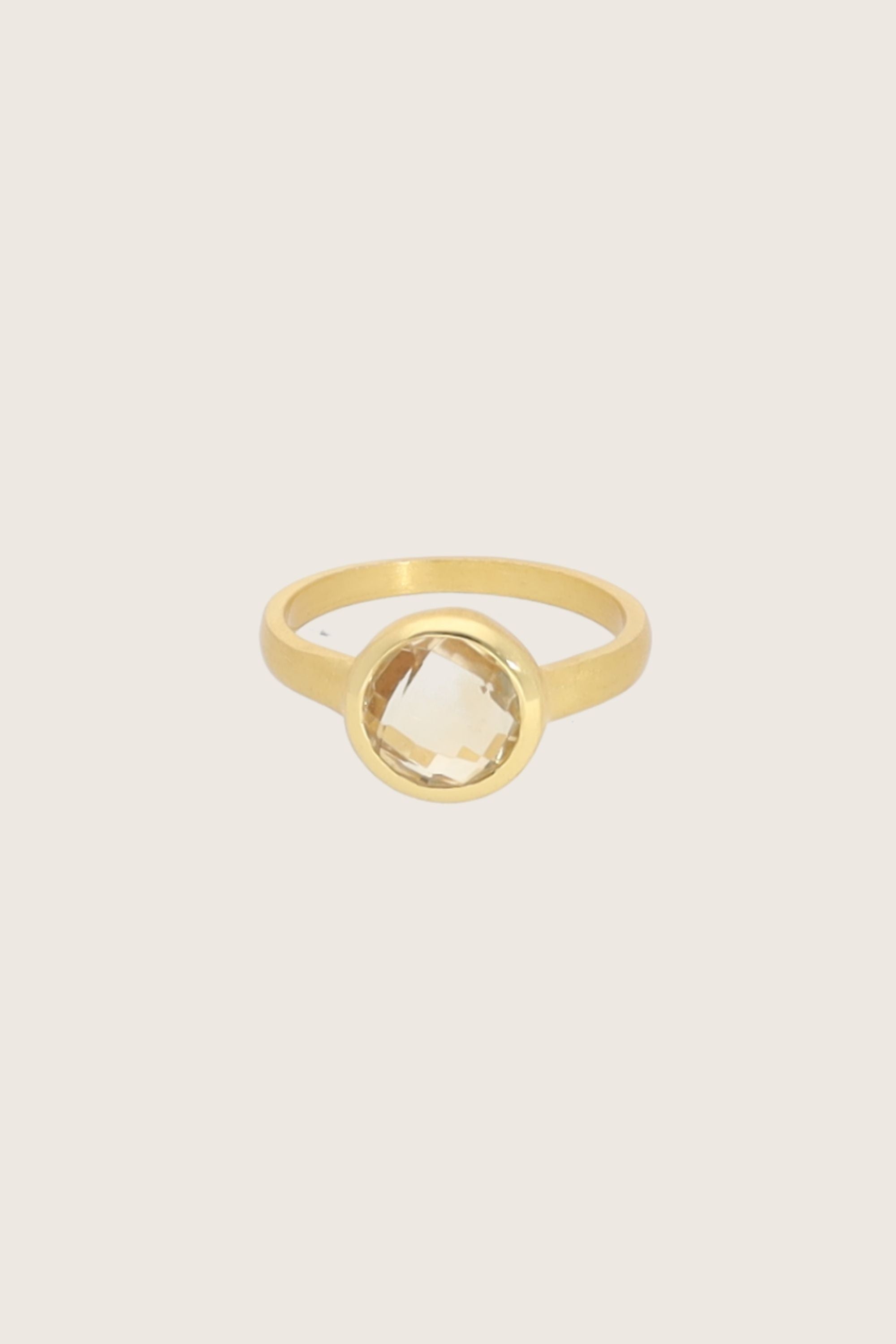 Lysar 18K Recycled Fine Gold Plated Citrine Ring