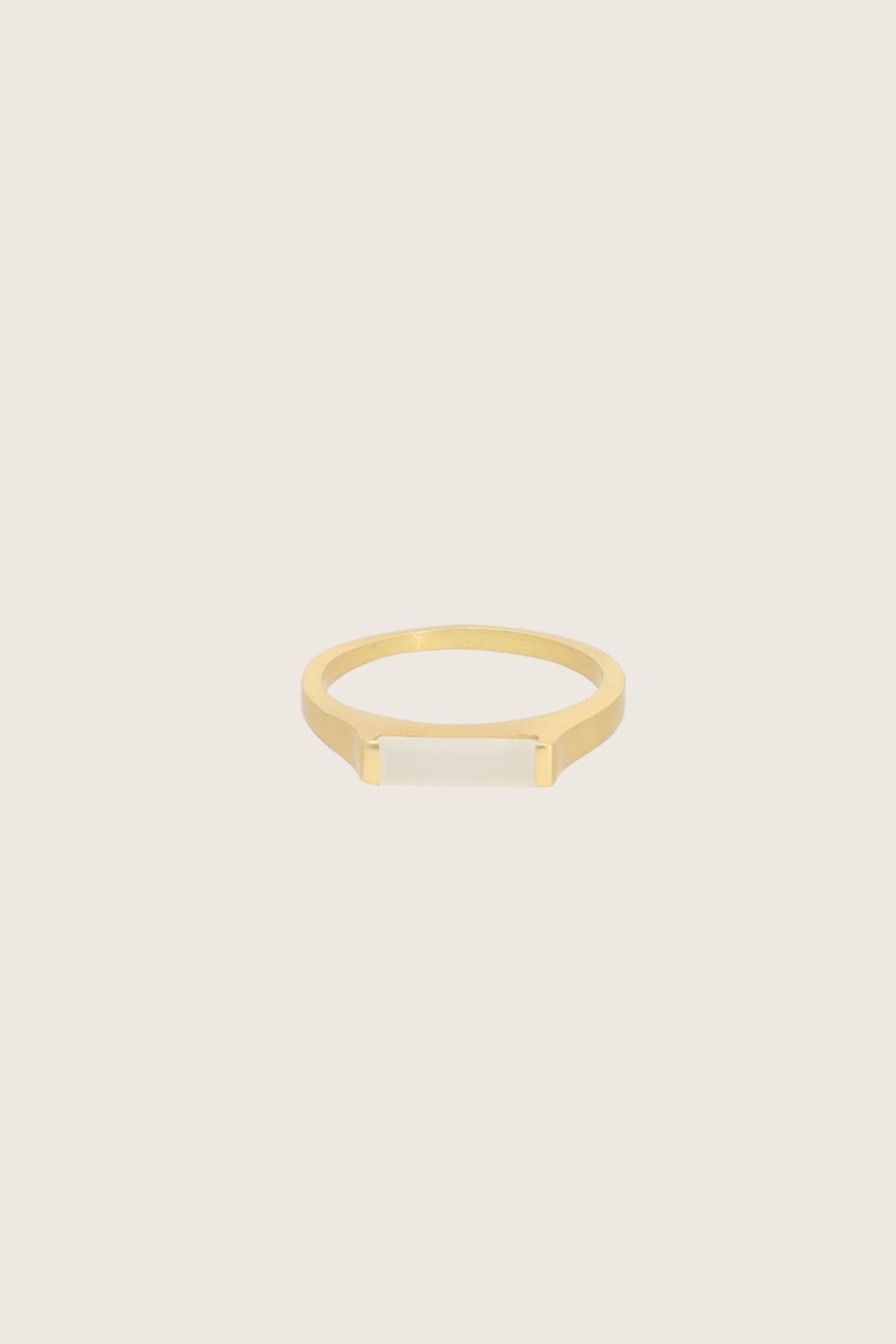 Tini 18K Recycled Fine Gold Plated Golden Routiled Ring