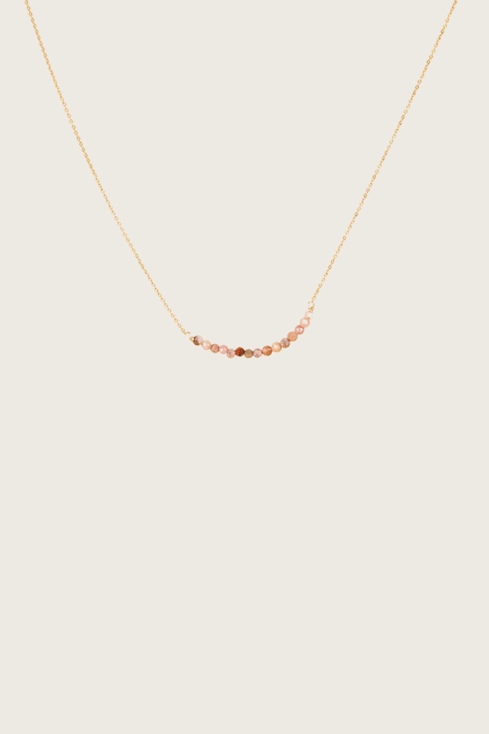 Osja 14K gouden inleg licht driekleurige kristallen ketting