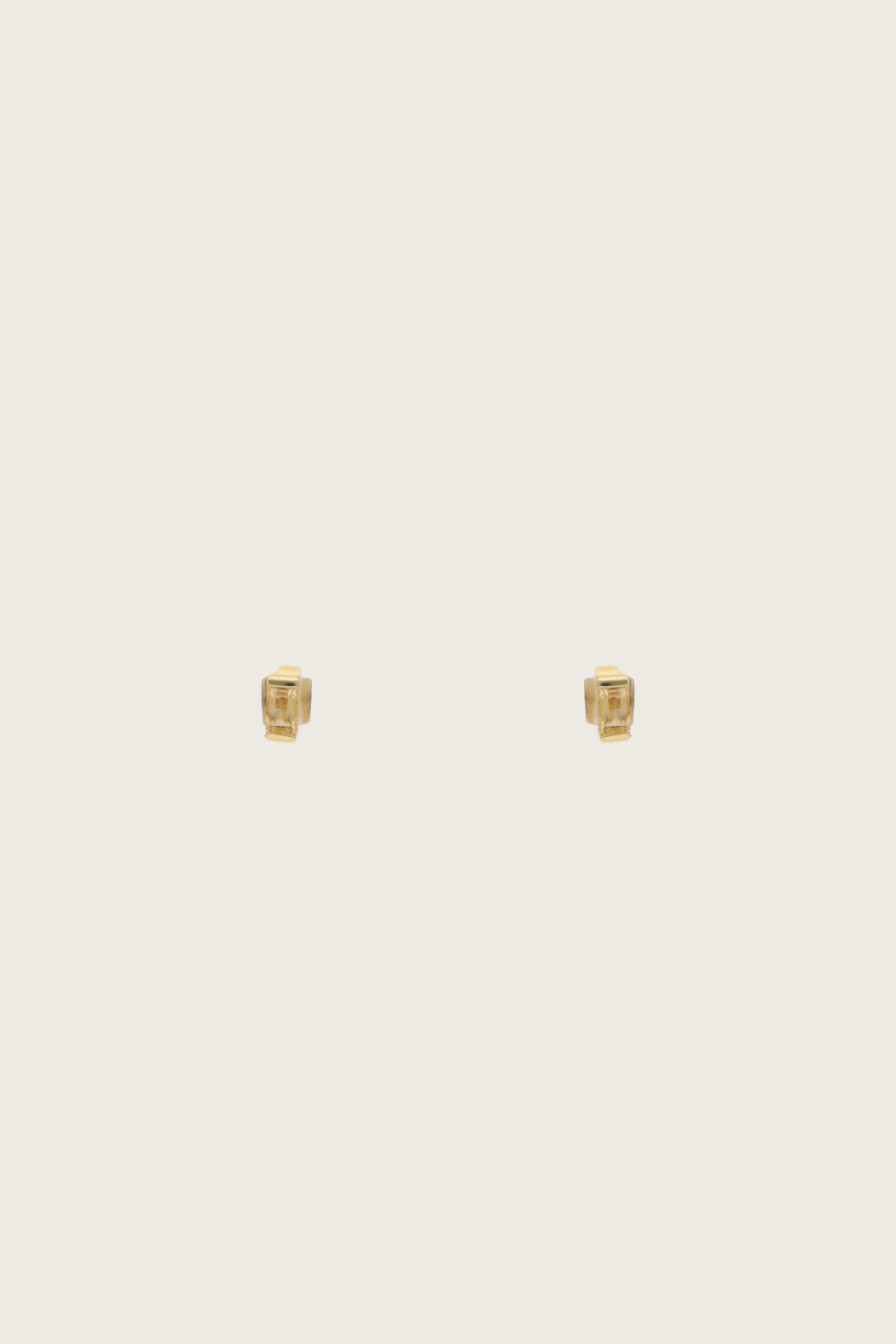 Siniu 18K Recycled Fine Gold Plated Citrine Earrings - 925 Silver Posts