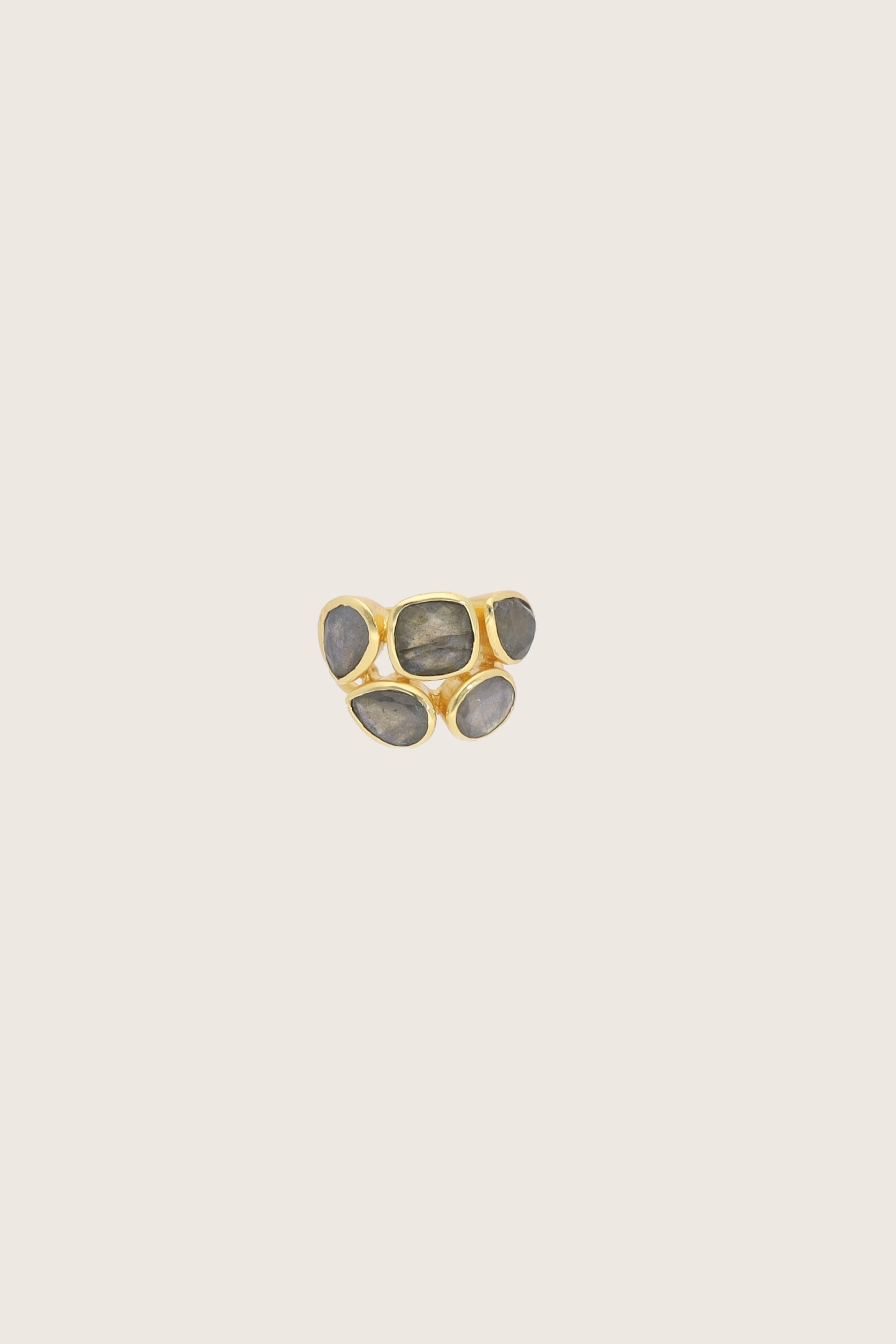 Fia 18K Recycled Fine Gold Plated Labradorite Ring