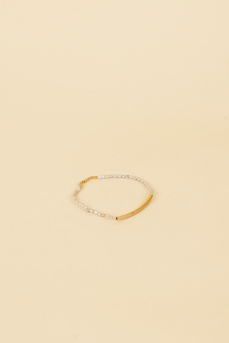 Josi 14K Gold Inlay Rose Pearl Bracelet