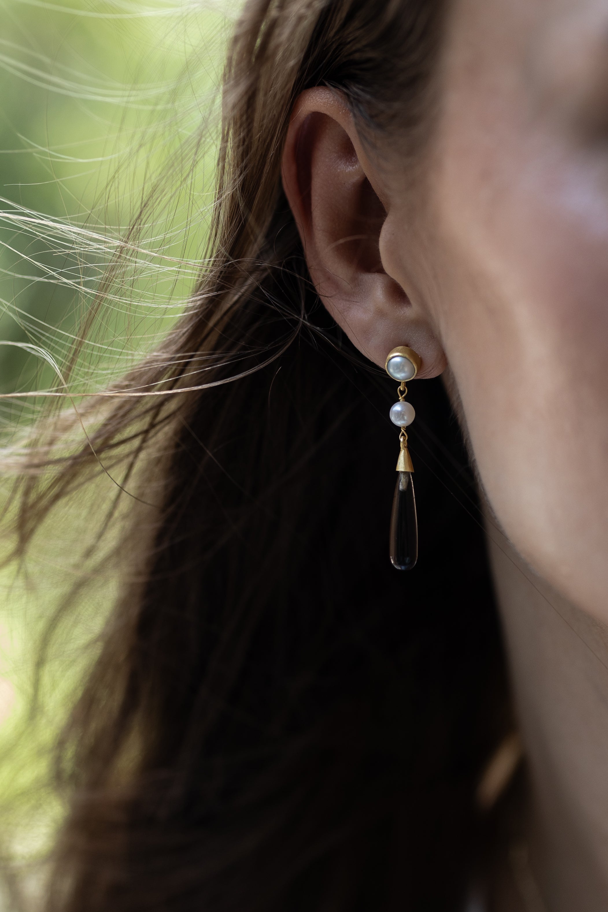 Opalyn 18K Recycled Fine Gold Plated Freshwater Pearl Earrings - 925 Silver Posts