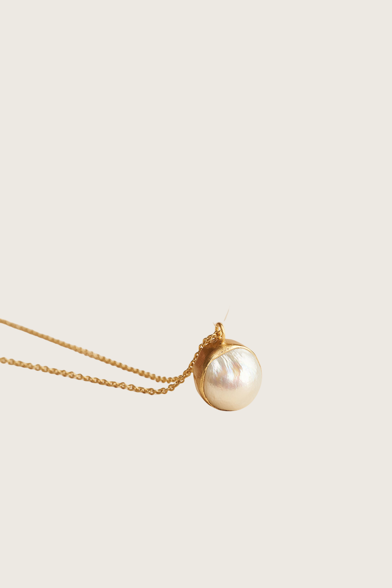 Murnia 18K gerecycled fijn goud vergulde zoetwaterparel ketting