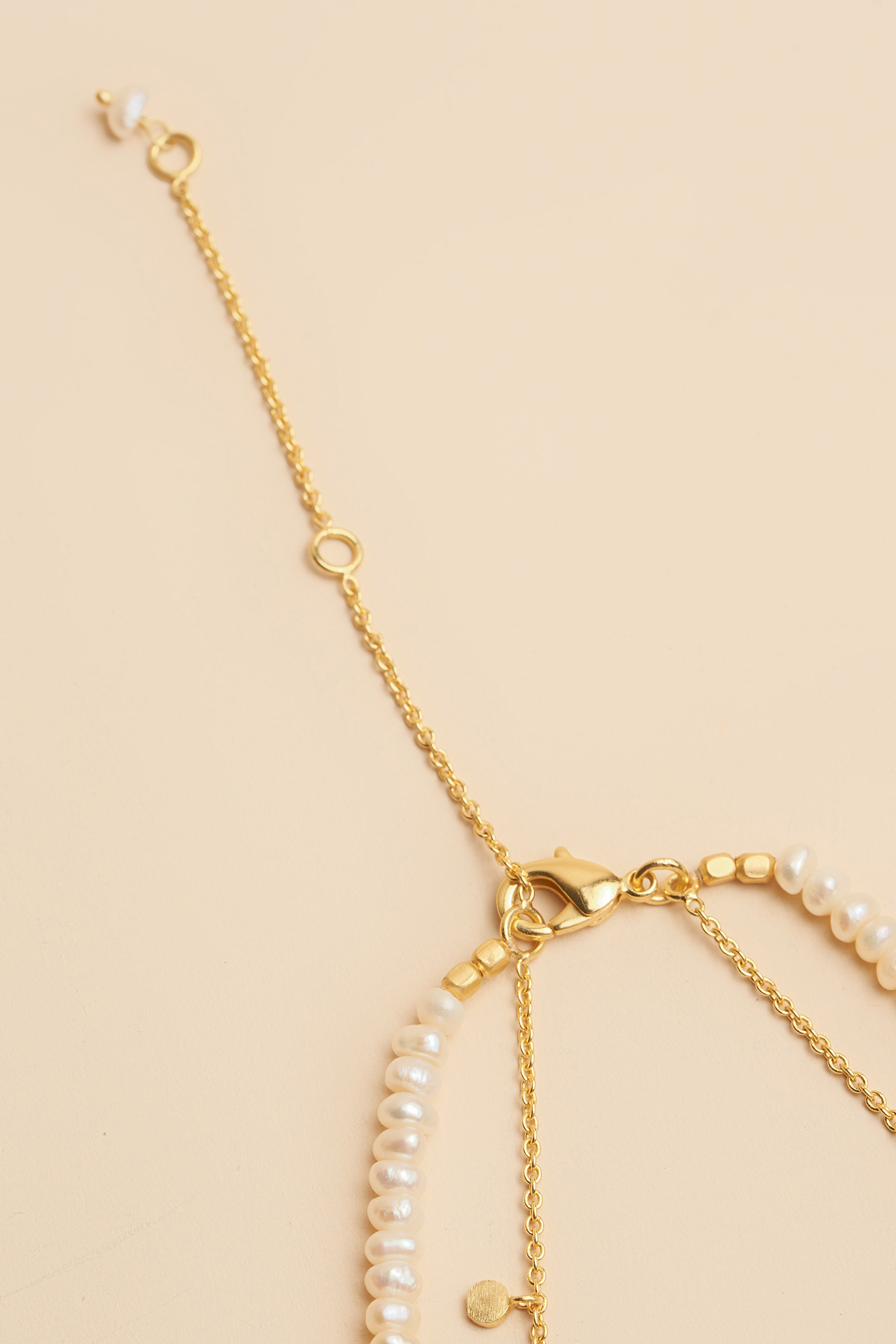 Rasia 18K gerecycled fijn goud vergulde zoetwaterparelketting