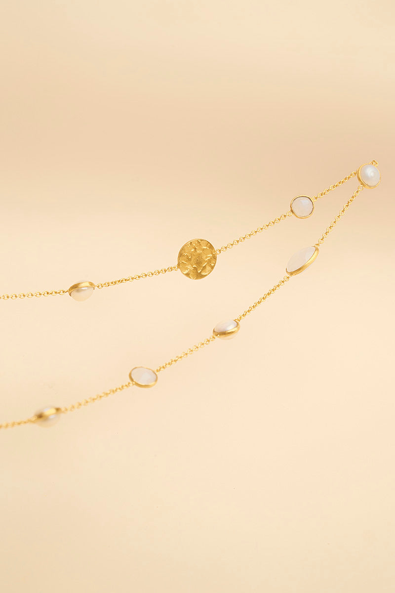 Minski 18K Recycled Fine Gold Plated Labradorite Necklace