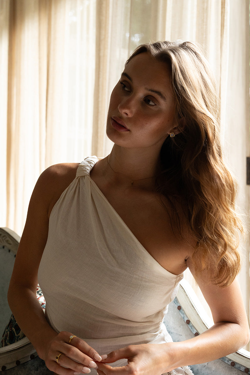 Solis 18K Recycled Fine Gold Plated Green Amethyst Earrings - 925 Silver Posts