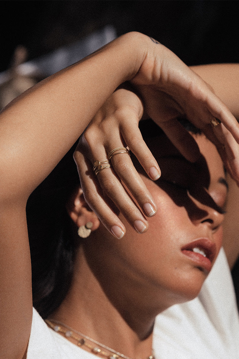 Aimana 18K Recycled Fine Gold Plated Earrings - 925 Silver Posts