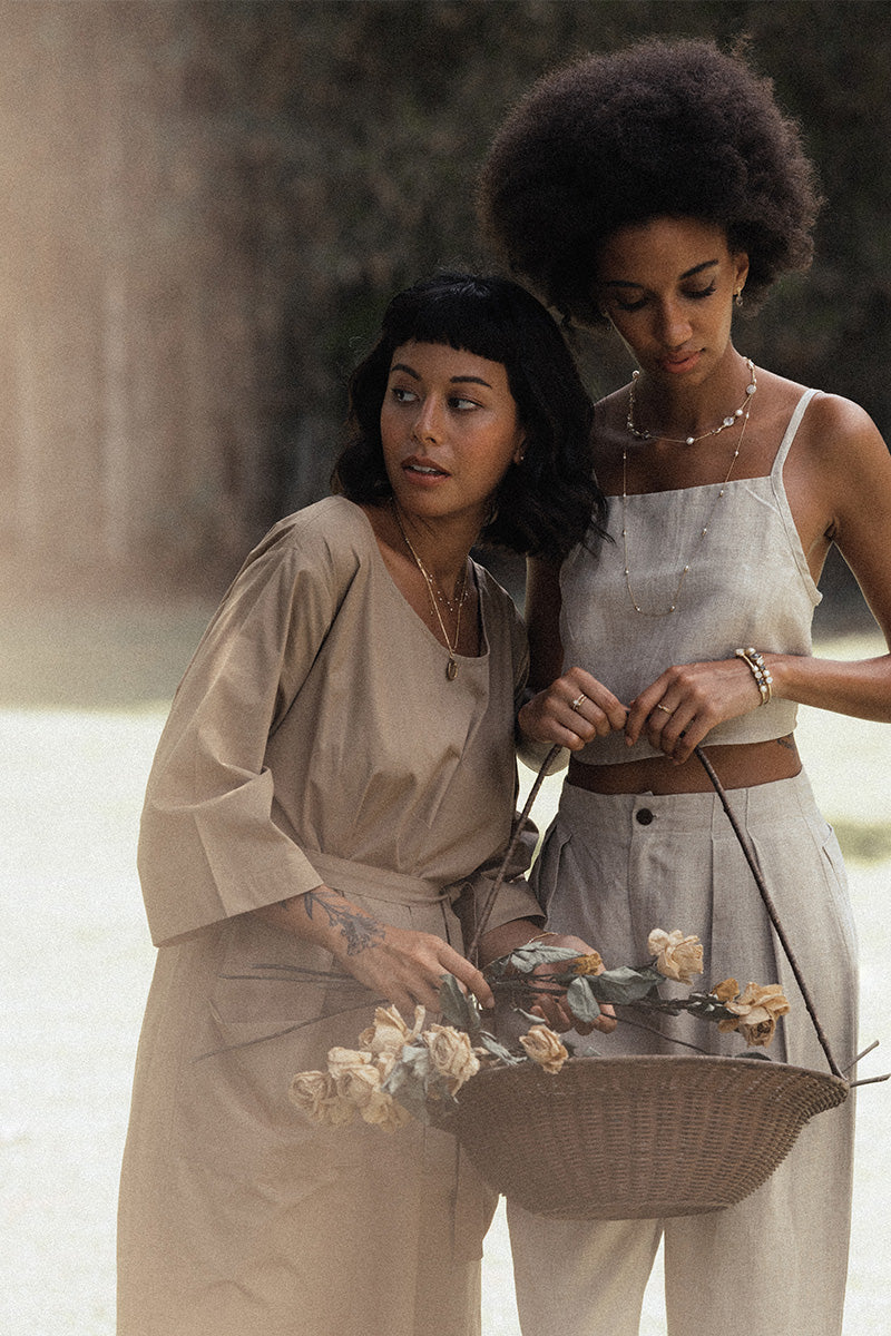 Lumo 18K gerecycled fijn goud vergulde parelketting