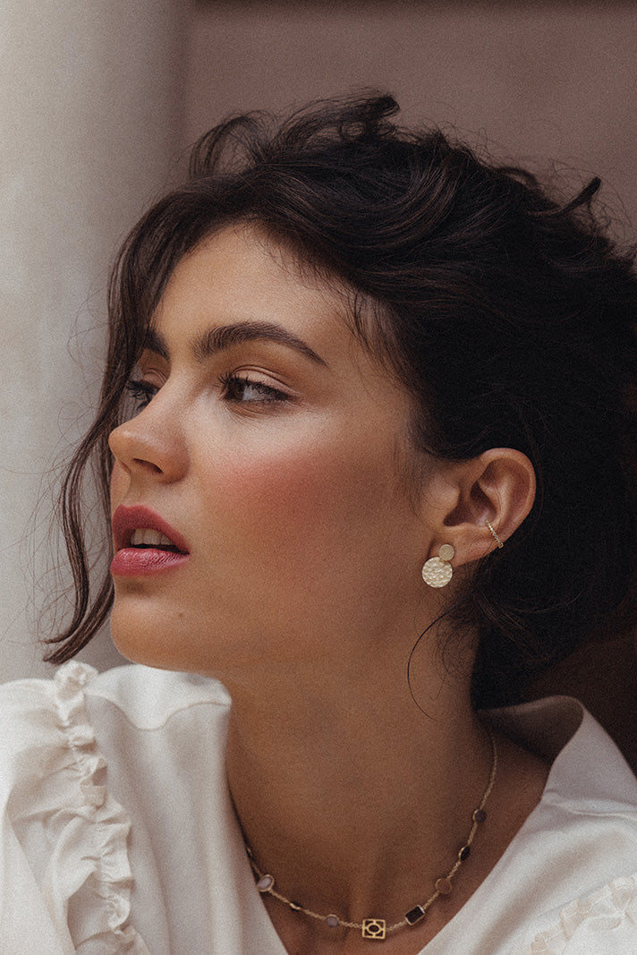 Aimana 18K Recycled Fine Gold Plated Earrings - 925 Silver Posts