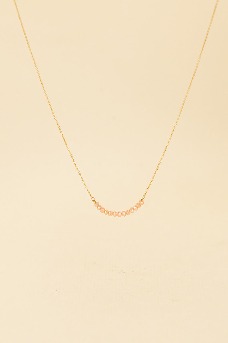 Osja 14K Gold Inlay Blush Crystal Necklace