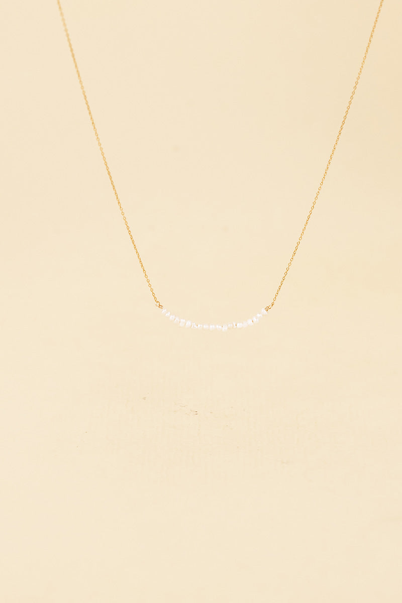 Jabi 14K Gold Inlay Black Pearl Necklace