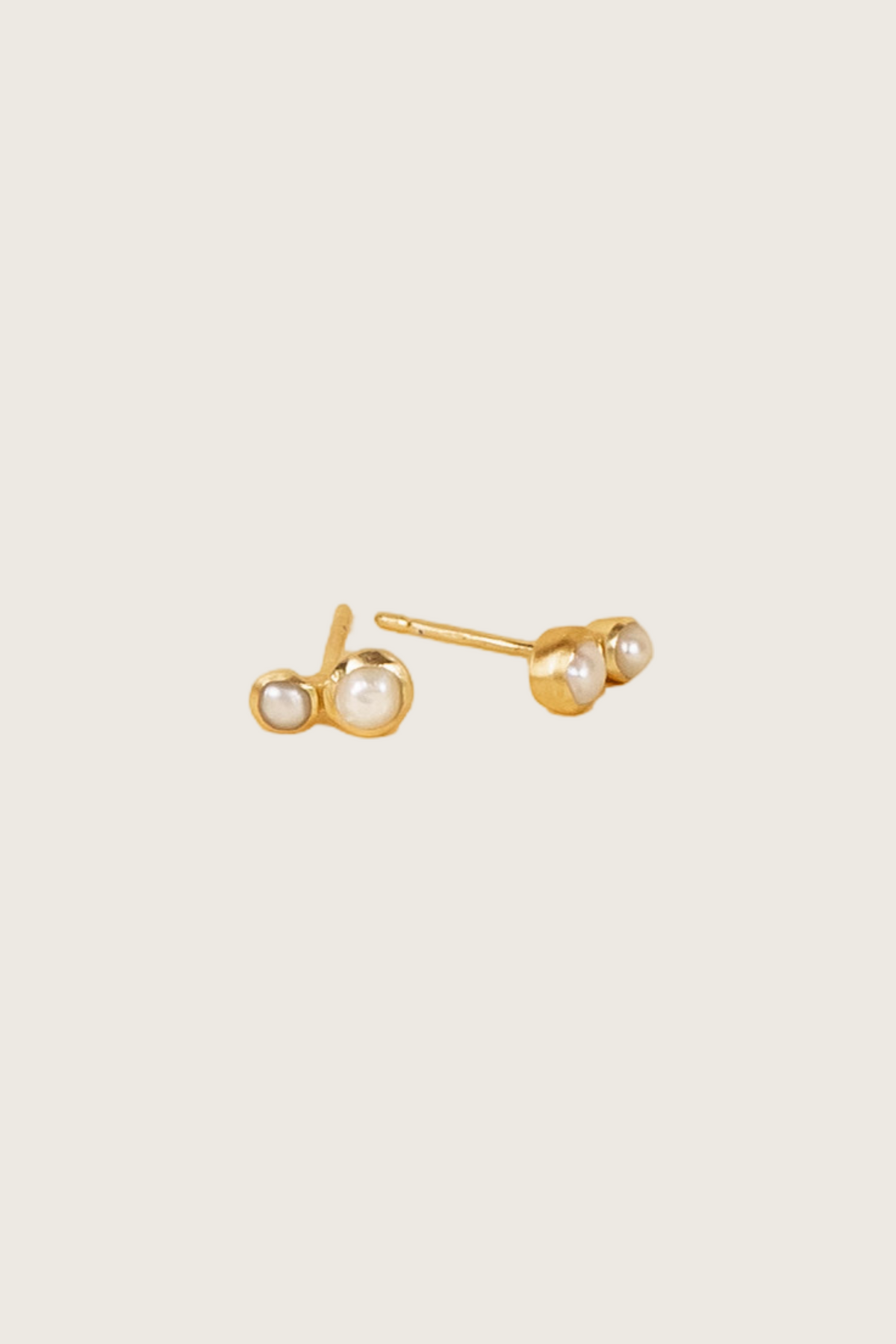 Celestia 18K Recycled Fine Gold Plated Freshwater Pearl Earrings - 925 Silver Posts