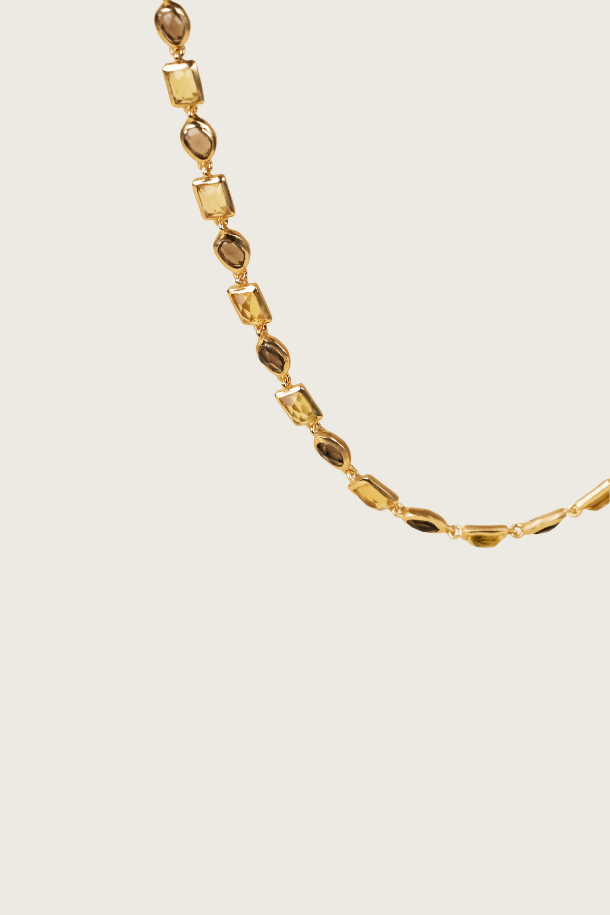 Luméra 18K Recycled Fine Gold Plated Labradorite / Green Tourmaline Necklace