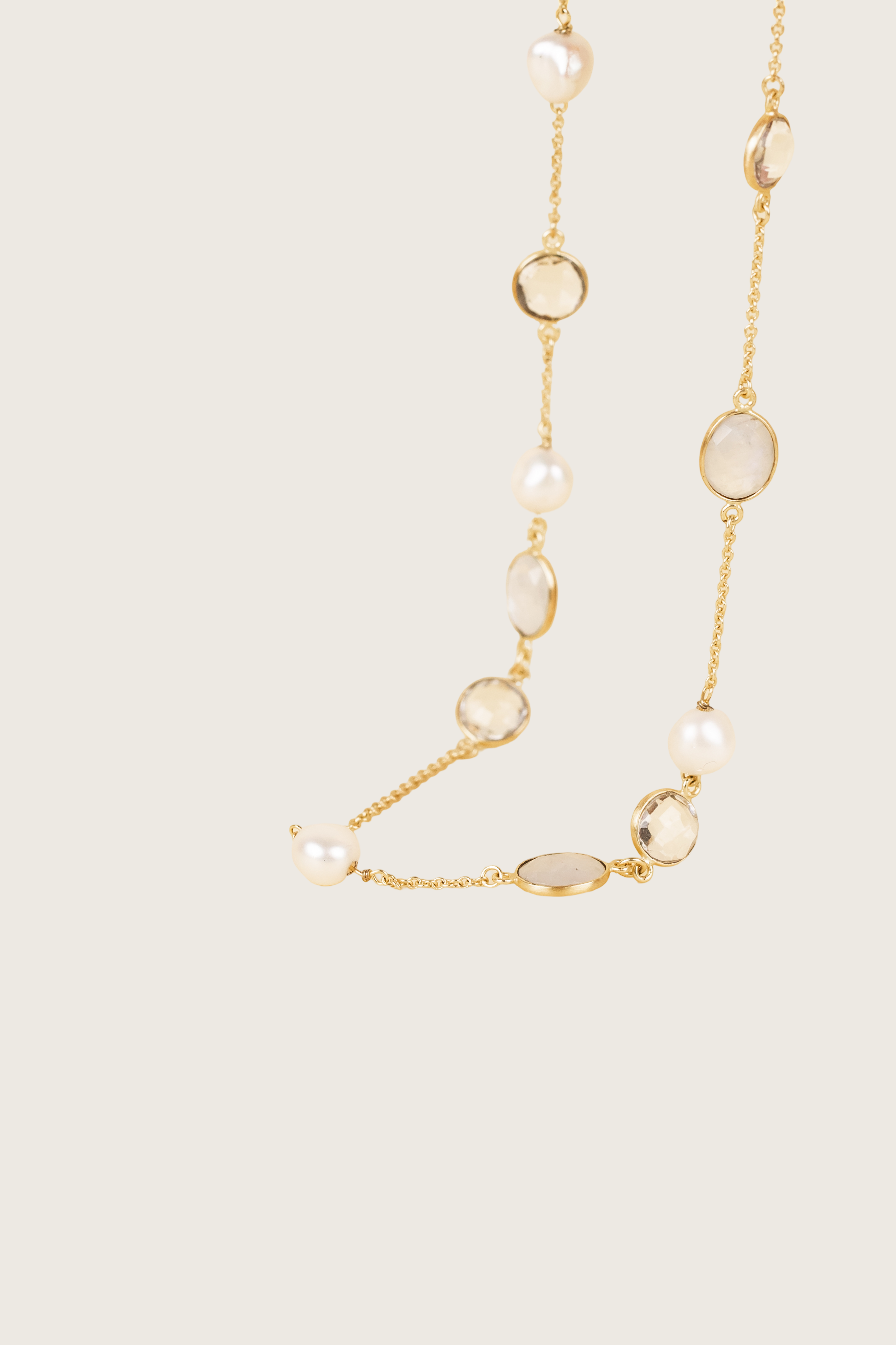 Lumo 18K gerecycled fijn goud vergulde parelketting