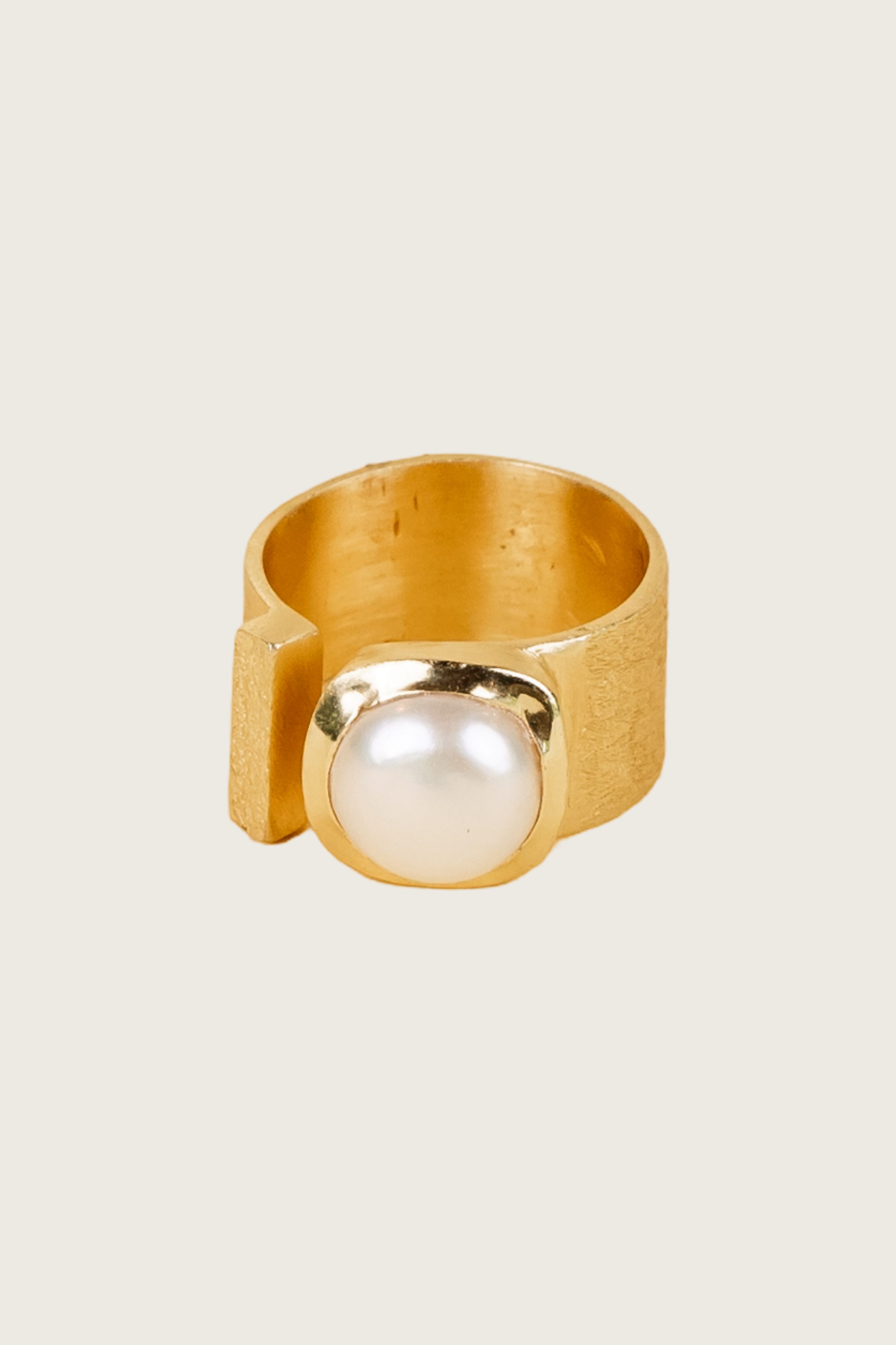 Malypso 18K Recycled Fine Gold Plated White Pearl Ring