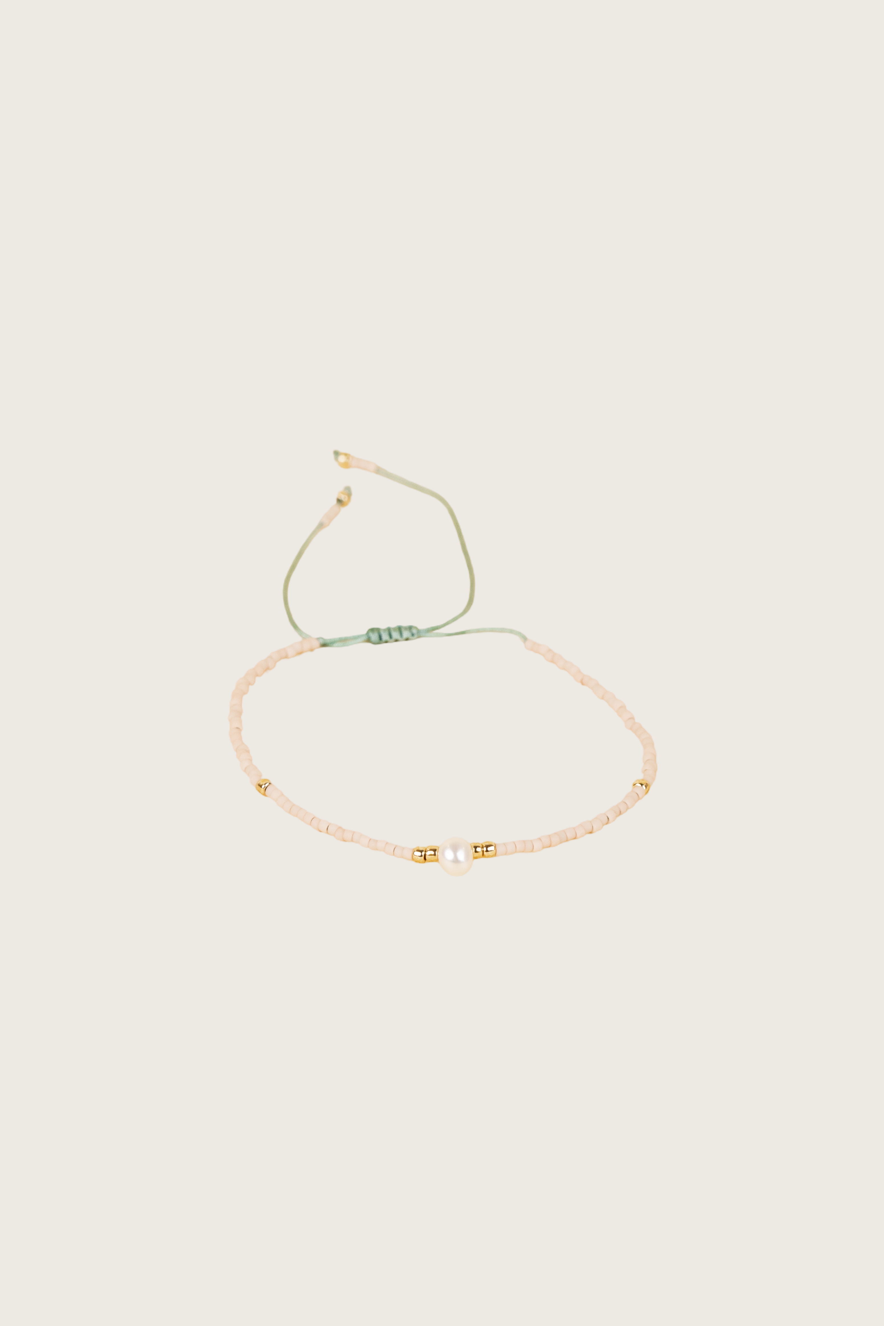 Mania 14K Gold Inlay White Pearl / Rose Bracelet