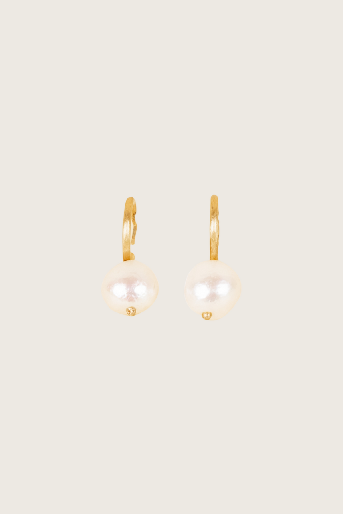 Matua 18K Recycled Fine Gold Plated Freshwater Pearl Earrings - 925 Silver Posts