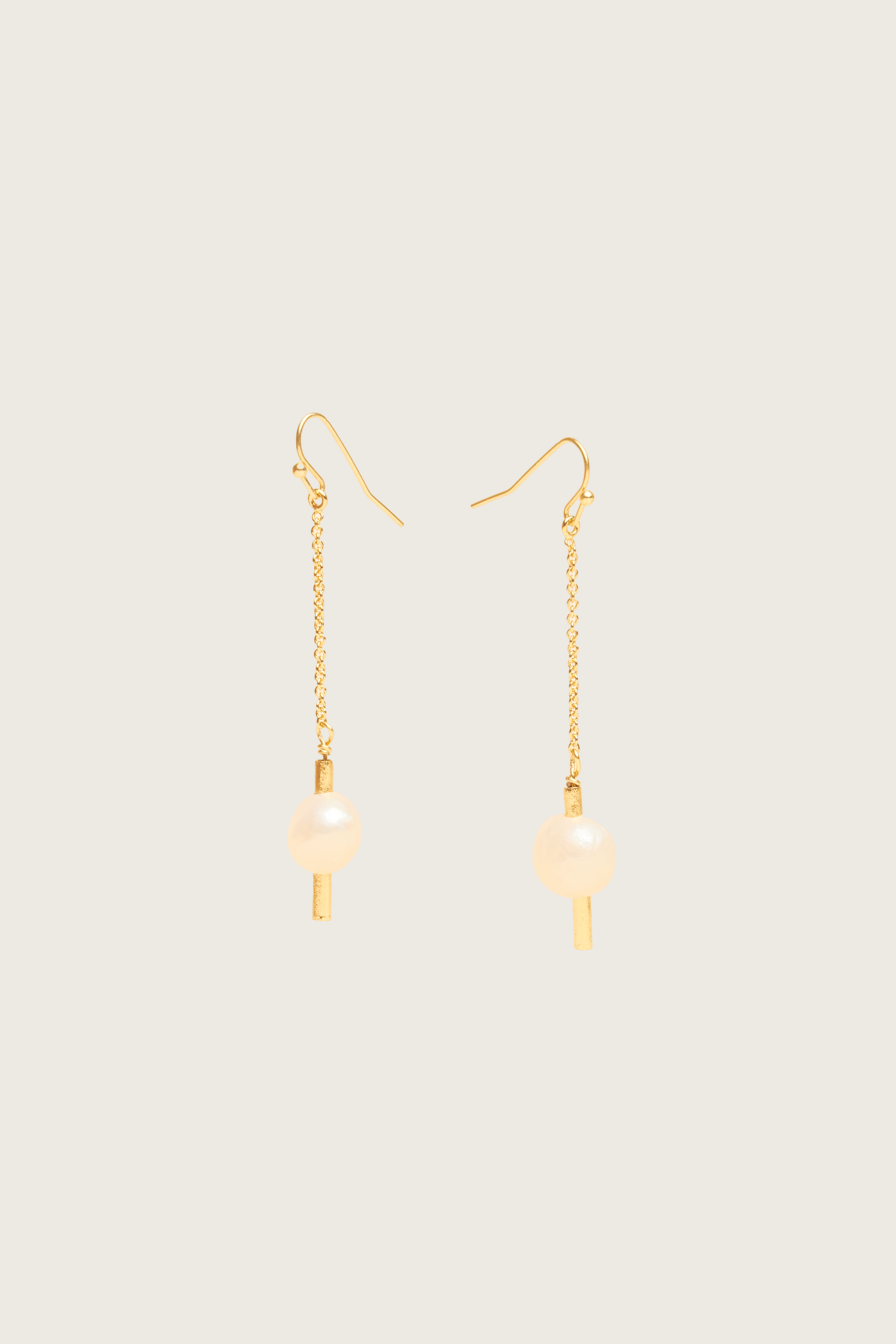 Murnia 18K Recycled Fine Gold Plated Pearl Earrings - 925 Silver Posts