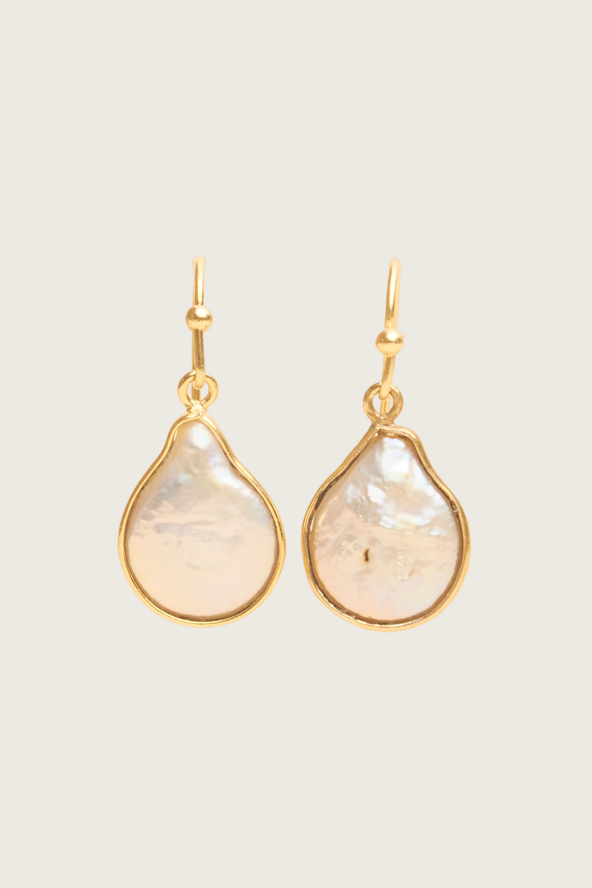 Sikit 18K Recycled Fine Gold Plated Freshwater Pearl Earrings - 925 Silver Posts