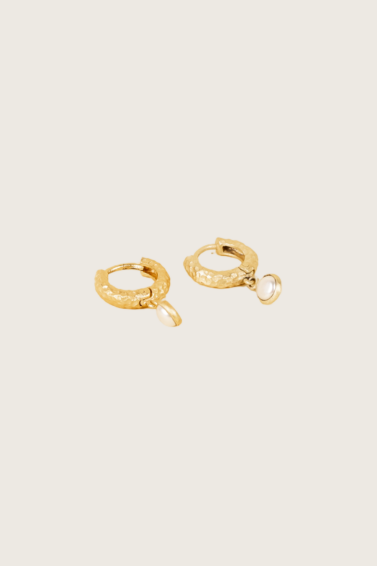 Tira 18K Recycled Fine Gold Plated Strawberry Quartz Earrings - 925 Silver Posts
