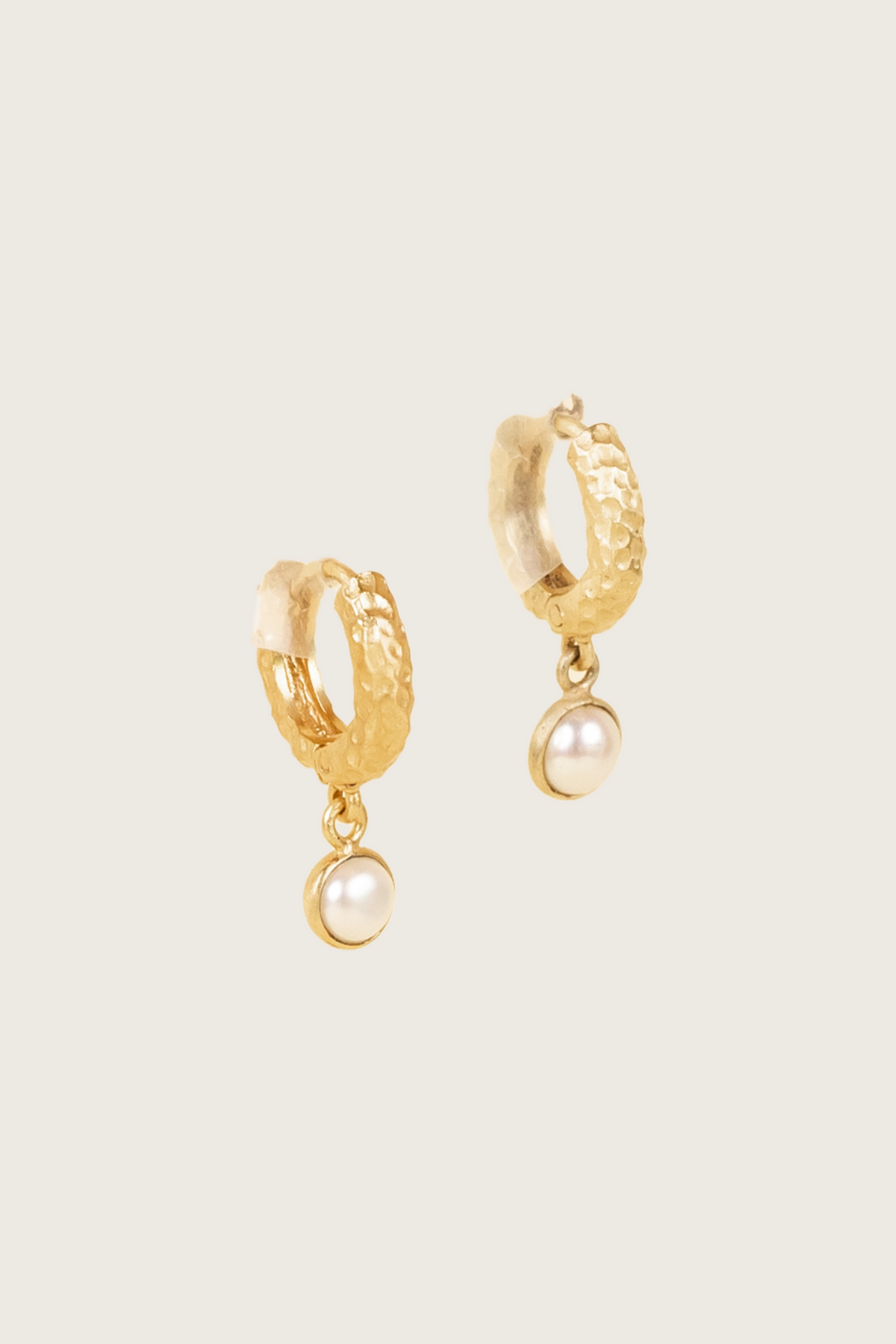 Tira 18K Recycled Fine Gold Plated Strawberry Quartz Earrings - 925 Silver Posts
