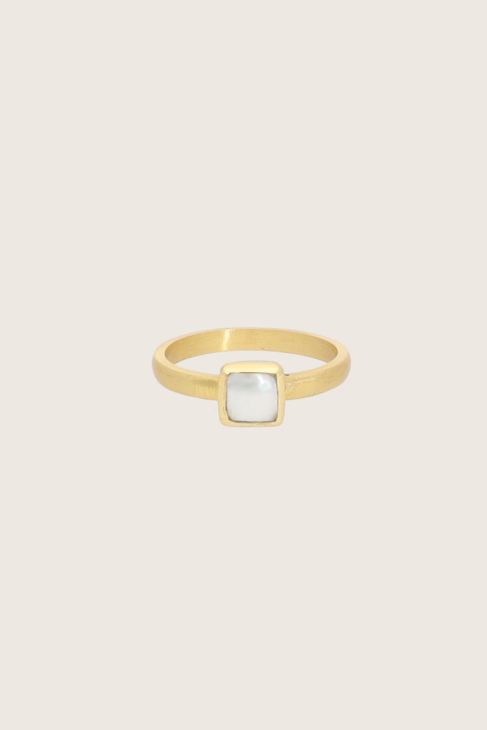 Nyrah 18K gerecycled fijn goud vergulde ring, zoetwaterparel