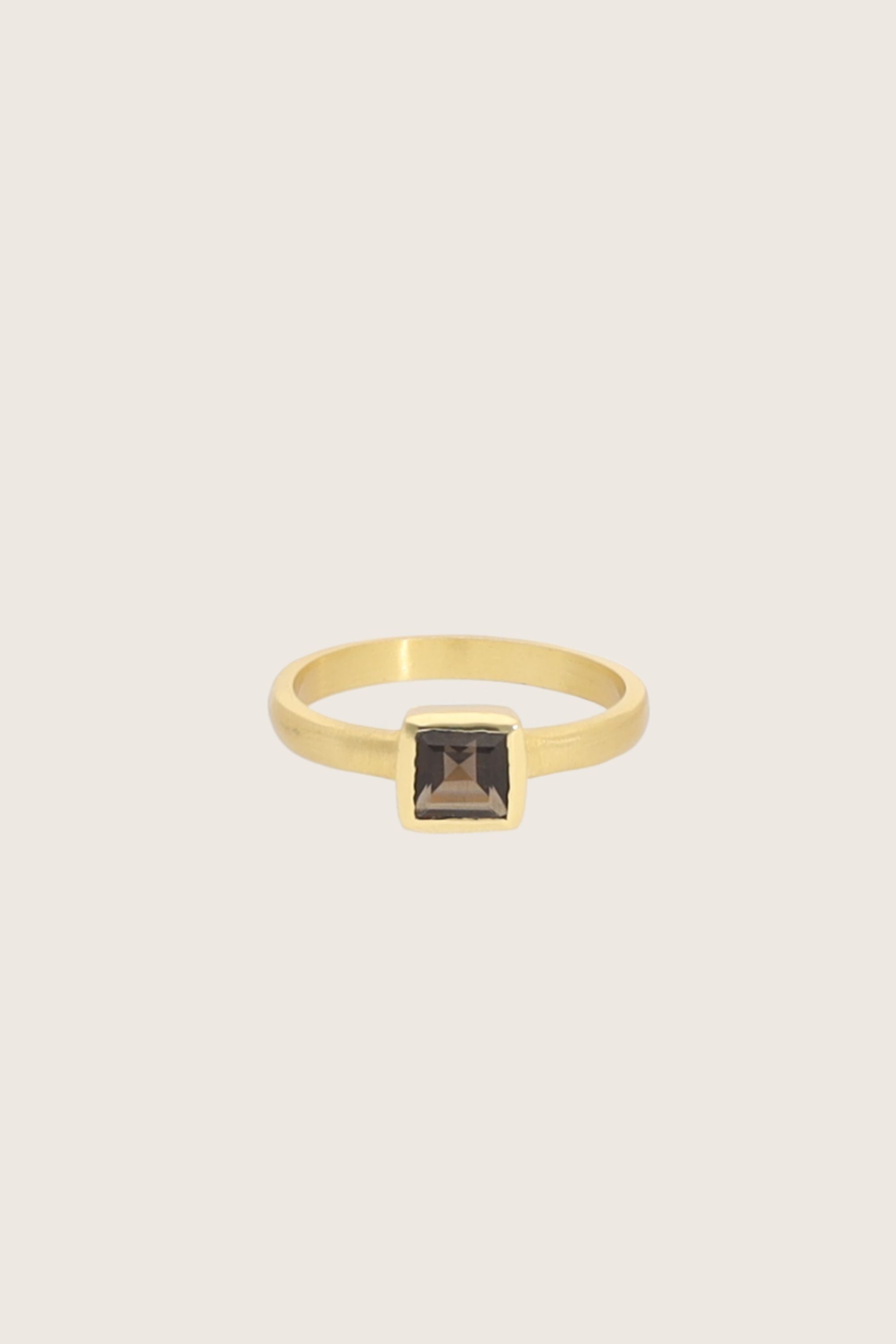 Nyrah 18K Recycled Fine Gold Plated Smoky Topaz Ring