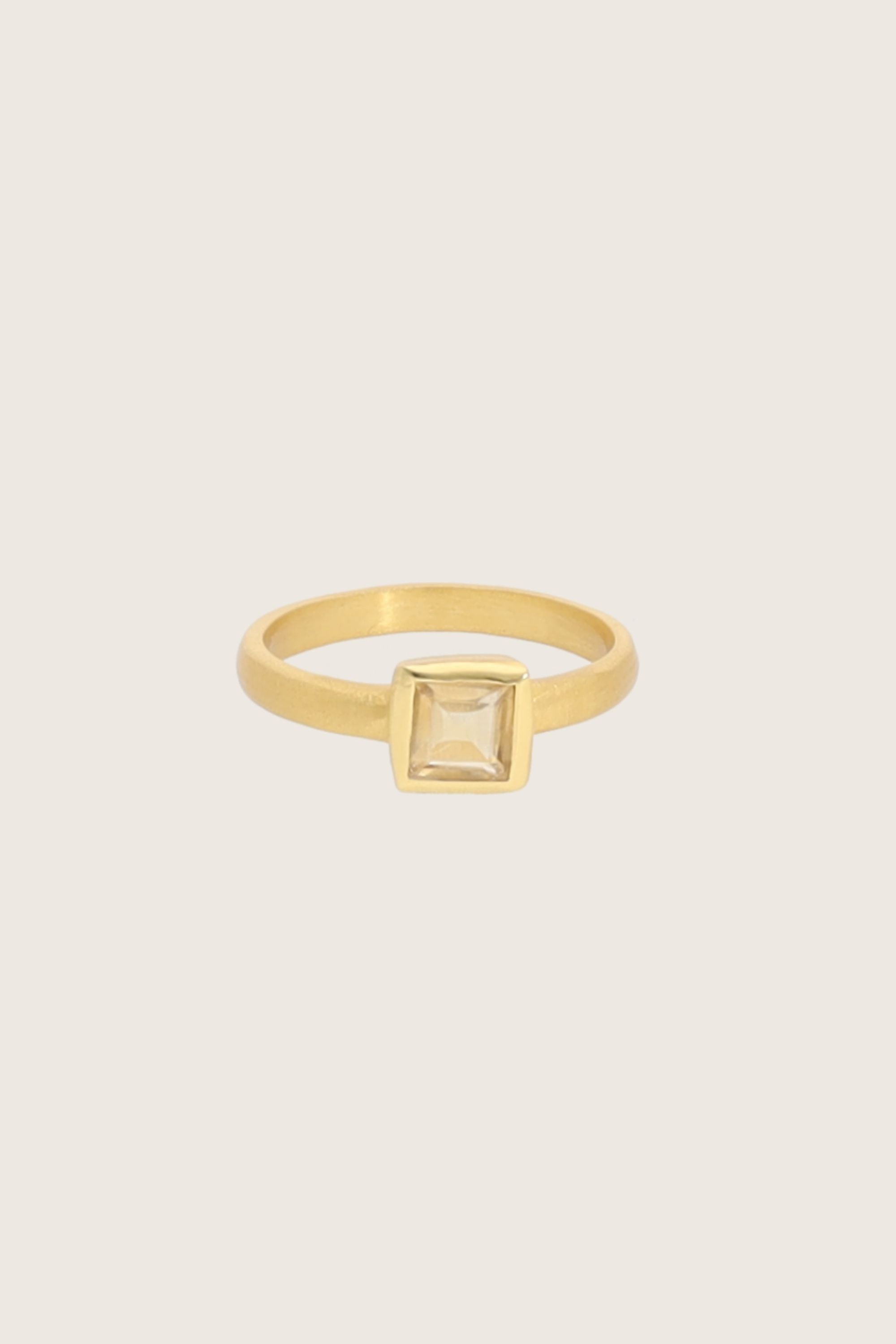 Nyrah 18K Recycled Fine Gold Plated Citrine Ring