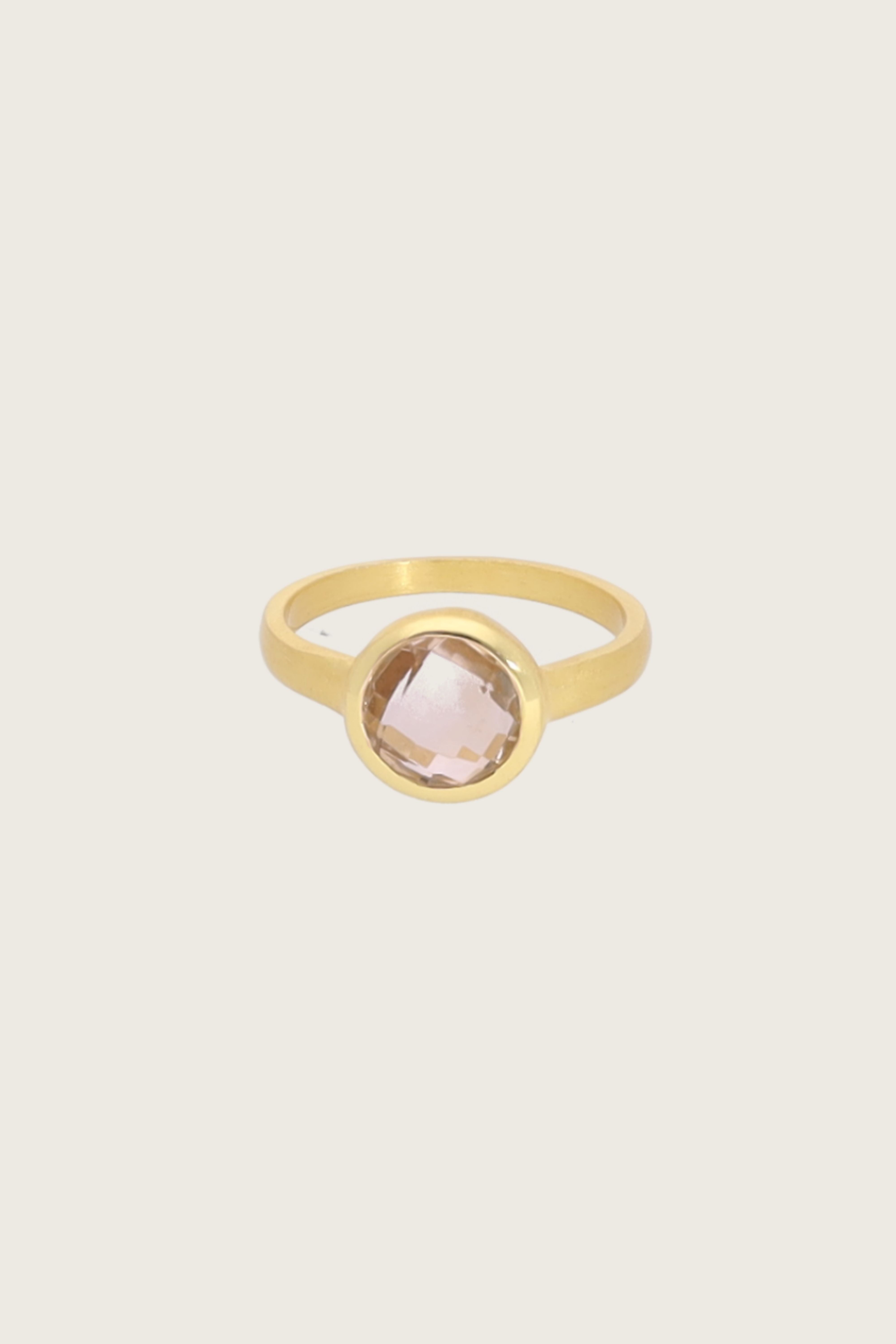 Lysar 18K Recycled Fine Gold Plated Morganite Ring