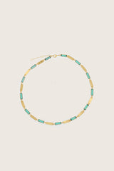 Fiora ketting verguld met 18K gerecycled fijn goud, groene toermalijn