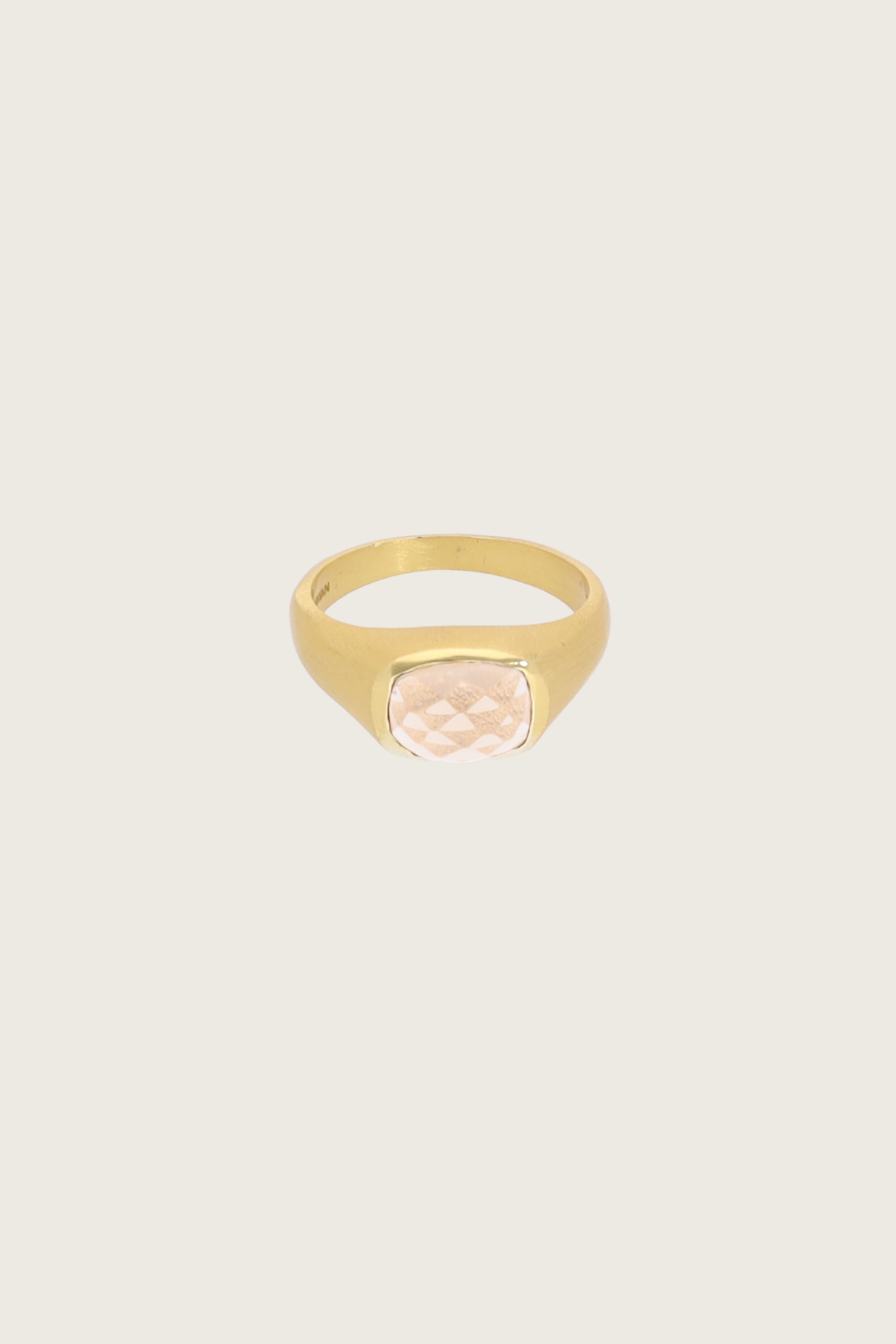 Lustrae 18K Recycled Fine Gold Plated Morganite Ring
