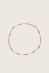 Fiora 18K gerecycled fijn goud vergulde ketting met smoky topaas