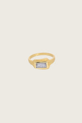 Caelia 18K gerecycled fijn goud vergulde labradoriet ring