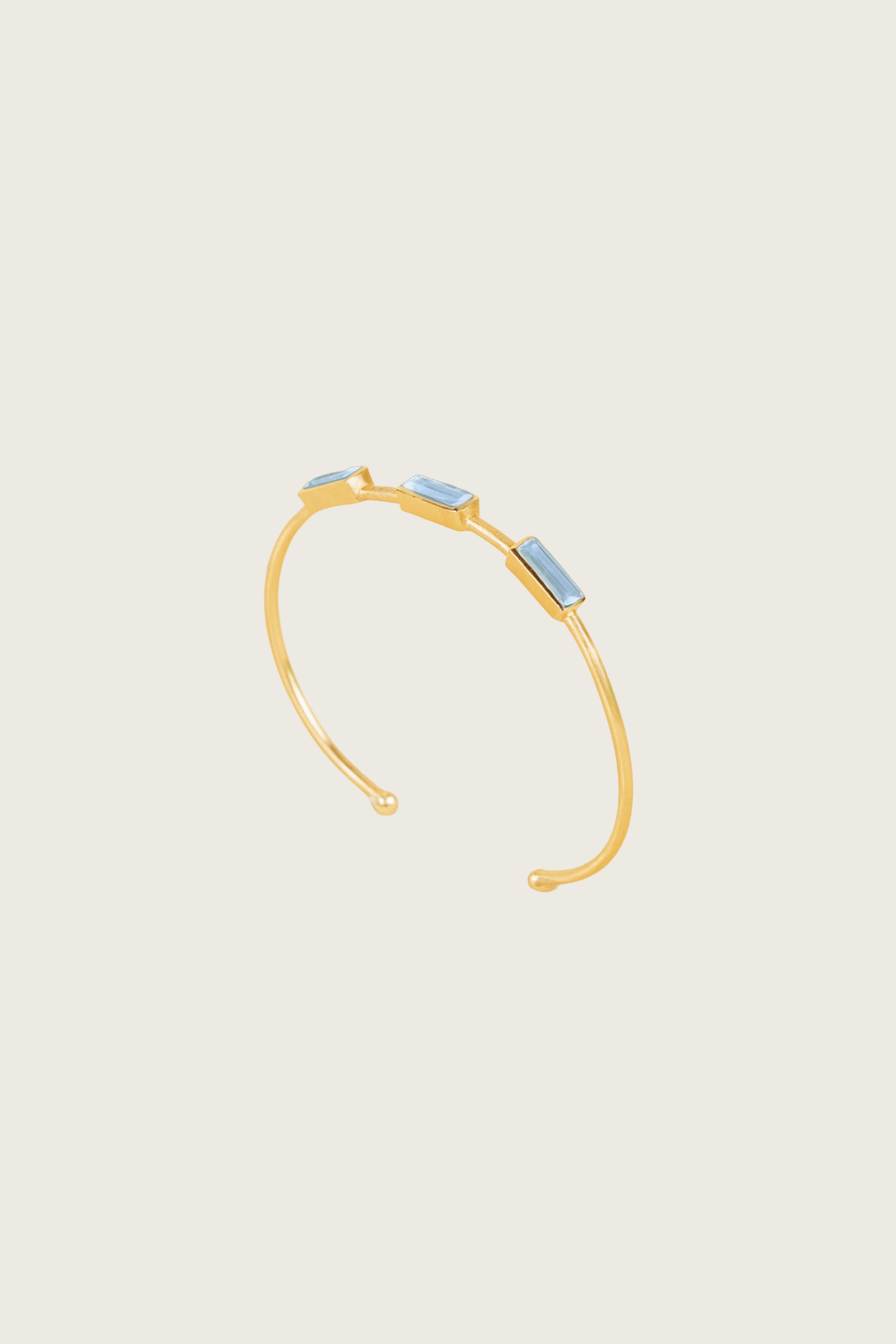 Tounai 18K Recycled Fine Gold Plated Blue Topaz Bracelet