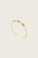 Tounai 18K gerecycled fijn goud vergulde armband met groene amethist