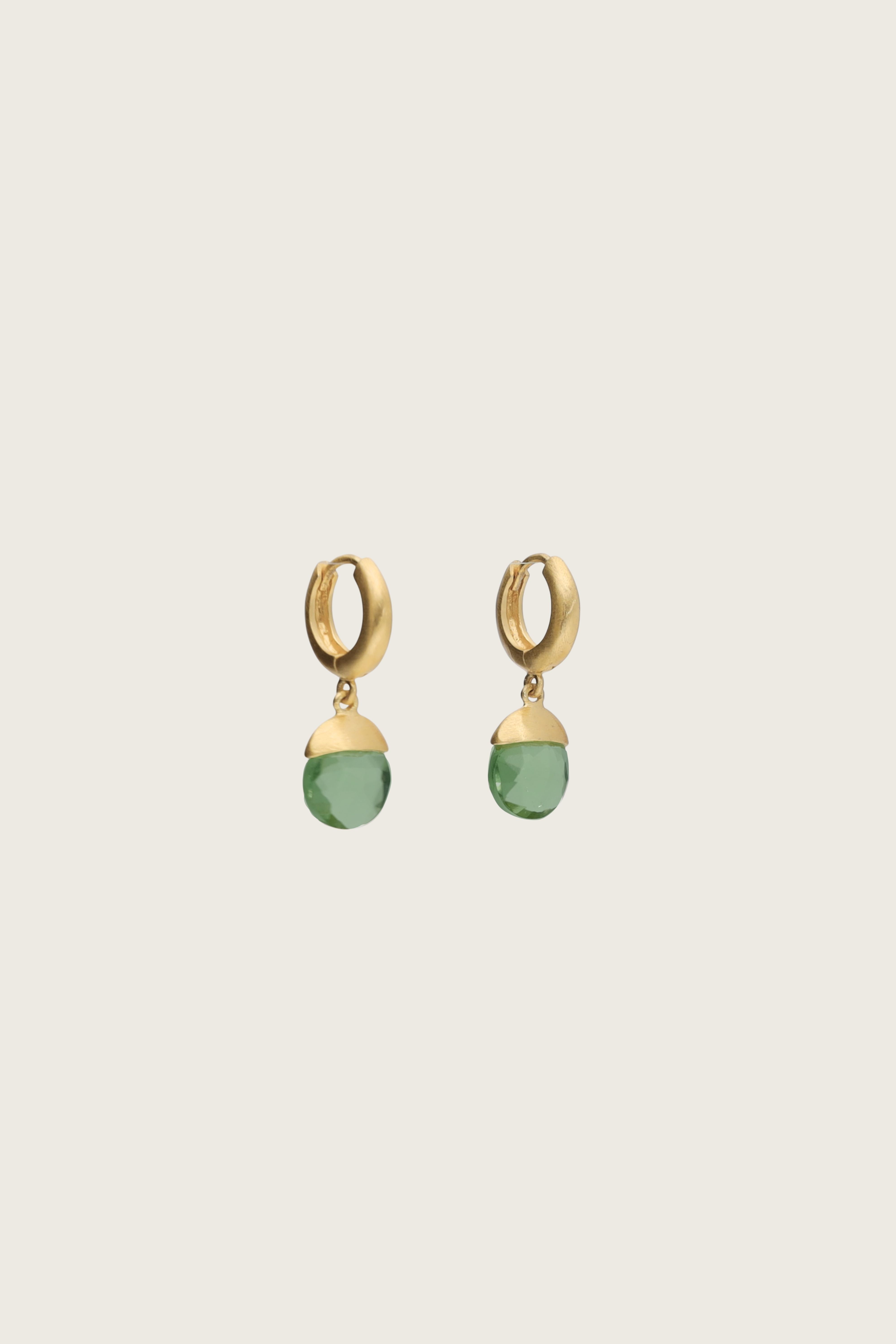 Tirua 18K Recycled Fine Gold Plated Blue Topaz Earrings - 925 Silver Posts