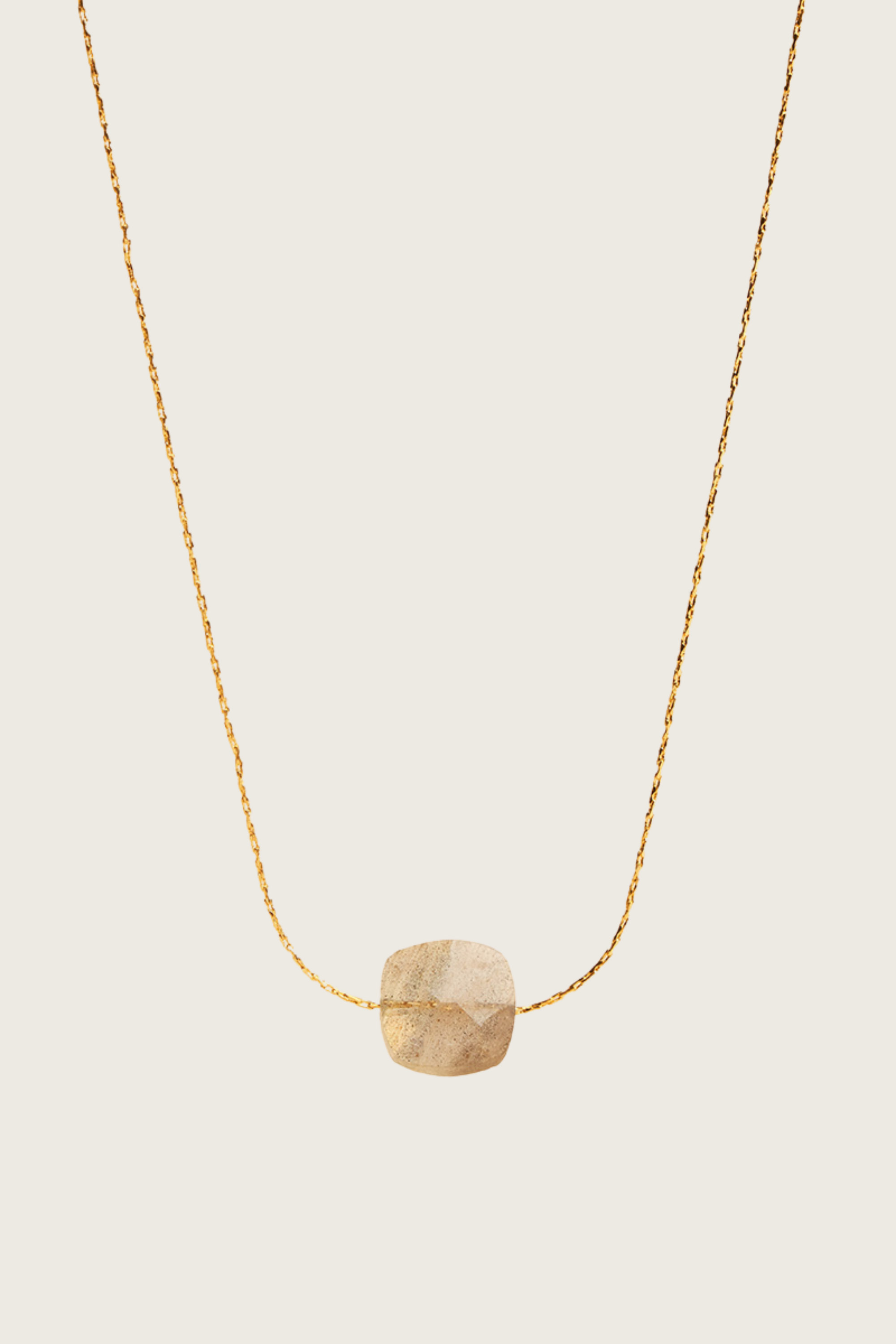 Jimini 14K gouden ingelegde labradorietketting