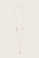 Kazin 18K Gerecycled Fijn Goud Vergulde Ketting, Regenboog Maansteen