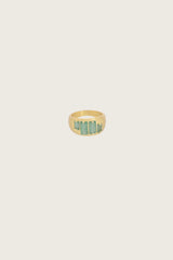 Velora 18K gerecycled fijn goud vergulde groene toermalijn ring