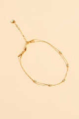 Posla 14K gouden inleg turquoise kristal armband