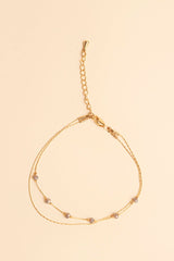 Posla 14K gouden inleg grijze parel armband