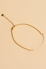Mutiara 14K Gouden Inleg Zoetwaterparel Armband