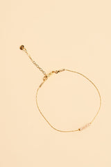 Jonit 14K gouden inleg met mosgroene kristal armband