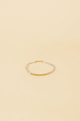 Josi 14K Gouden Inleg Grijze Parel Armband
