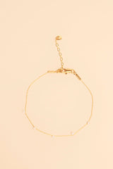 Jabi 14K Gouden Inleg Wit Parel Armband