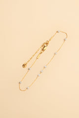 Yusi 14K Gouden Inleg Grijze Parel Armband