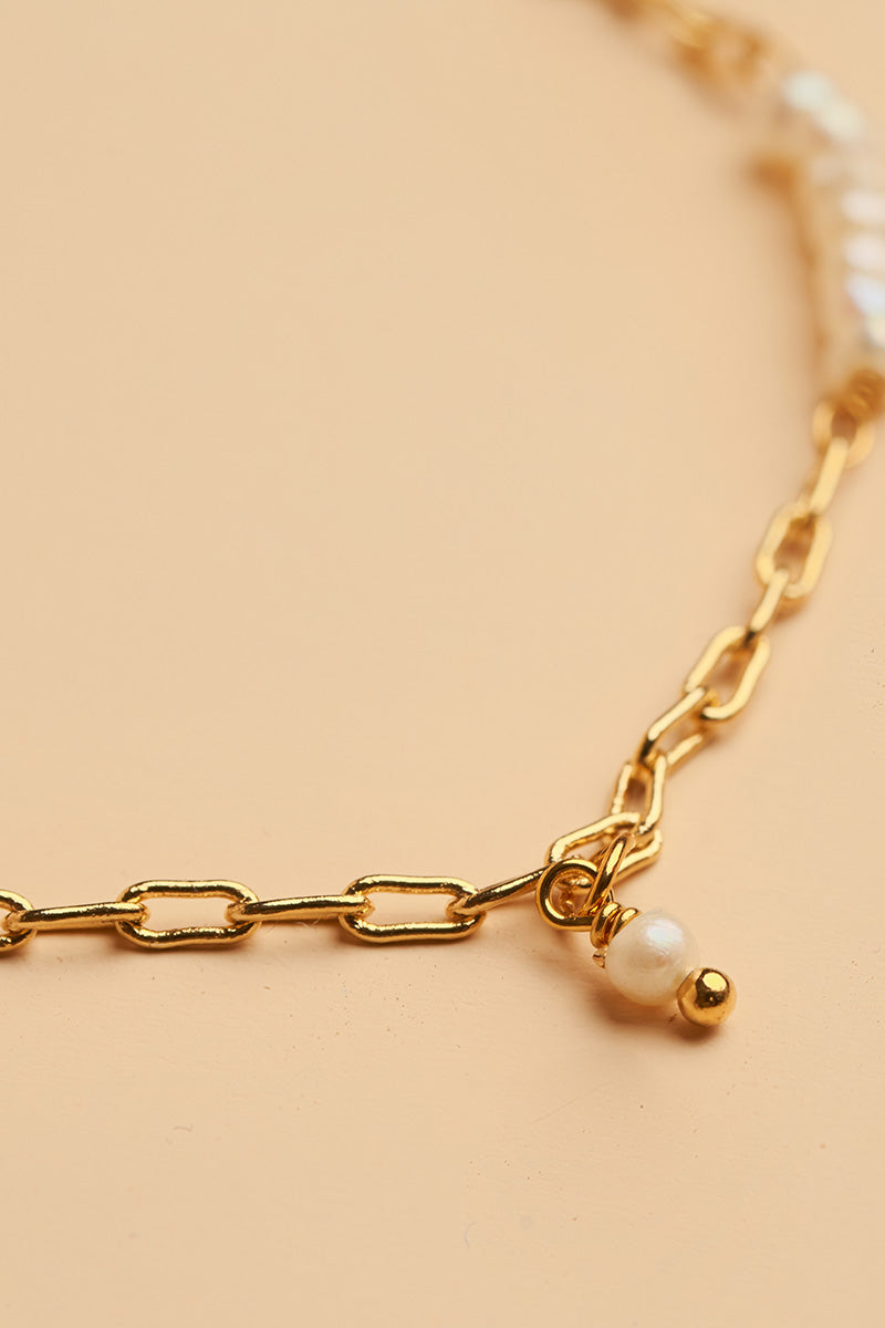 Jete 14K Gold Inlay Freshwater Pearl Bracelet