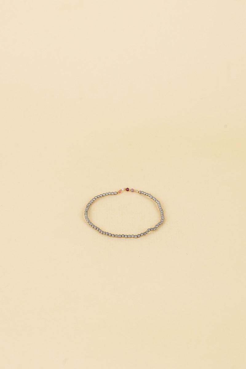 Roulia 14K Gold Inlay Grey Pearl Bracelet