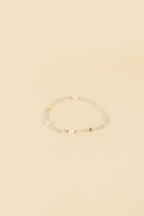 Karu 14K Gouden Inleg Wit Parel- en Labradorietkristal Armband